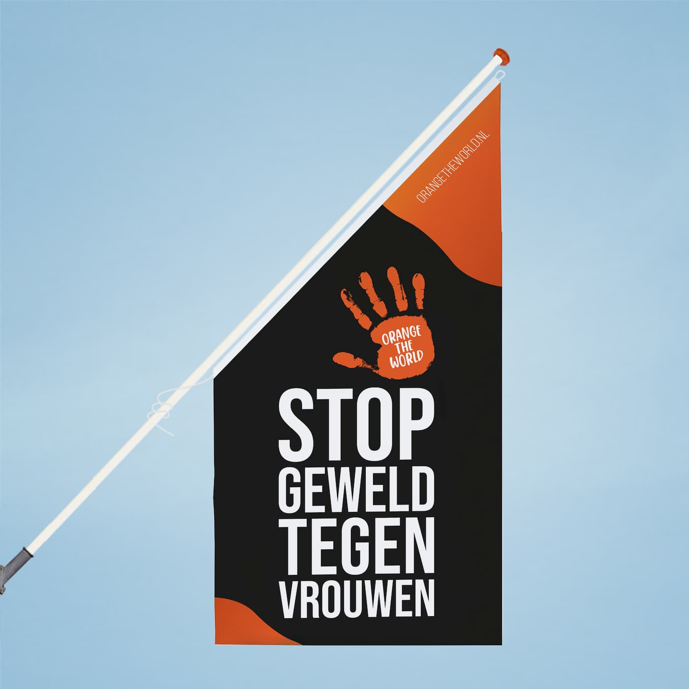 Orange the World Kioskflagge – schwarz