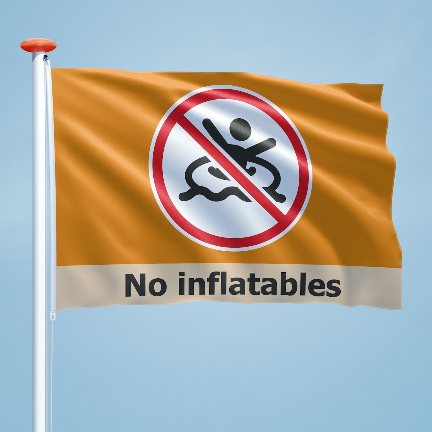 Warnflagge Keine Schlauchboote